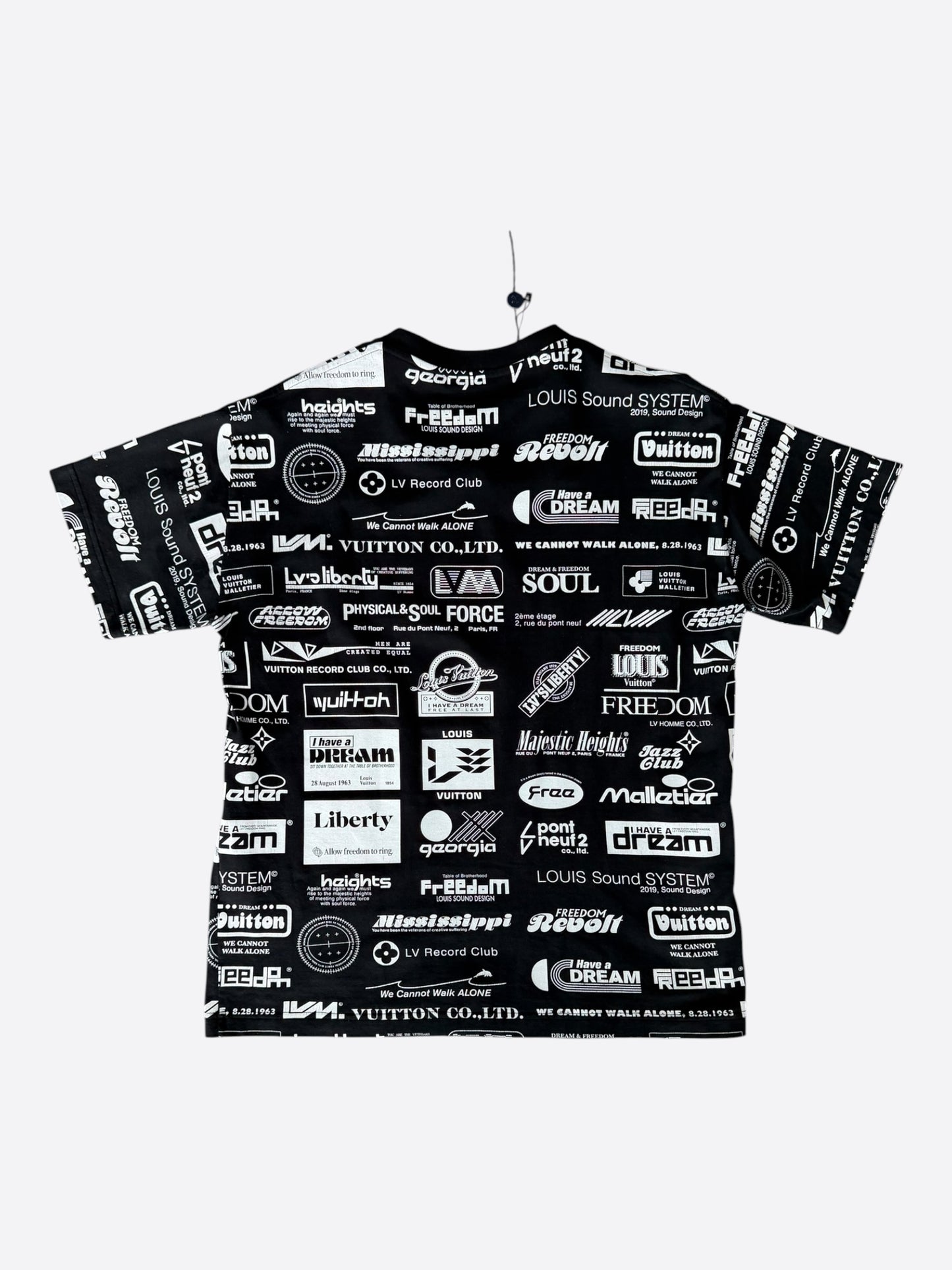 Louis Vuitton Black & White All Over Logo T-Shirt