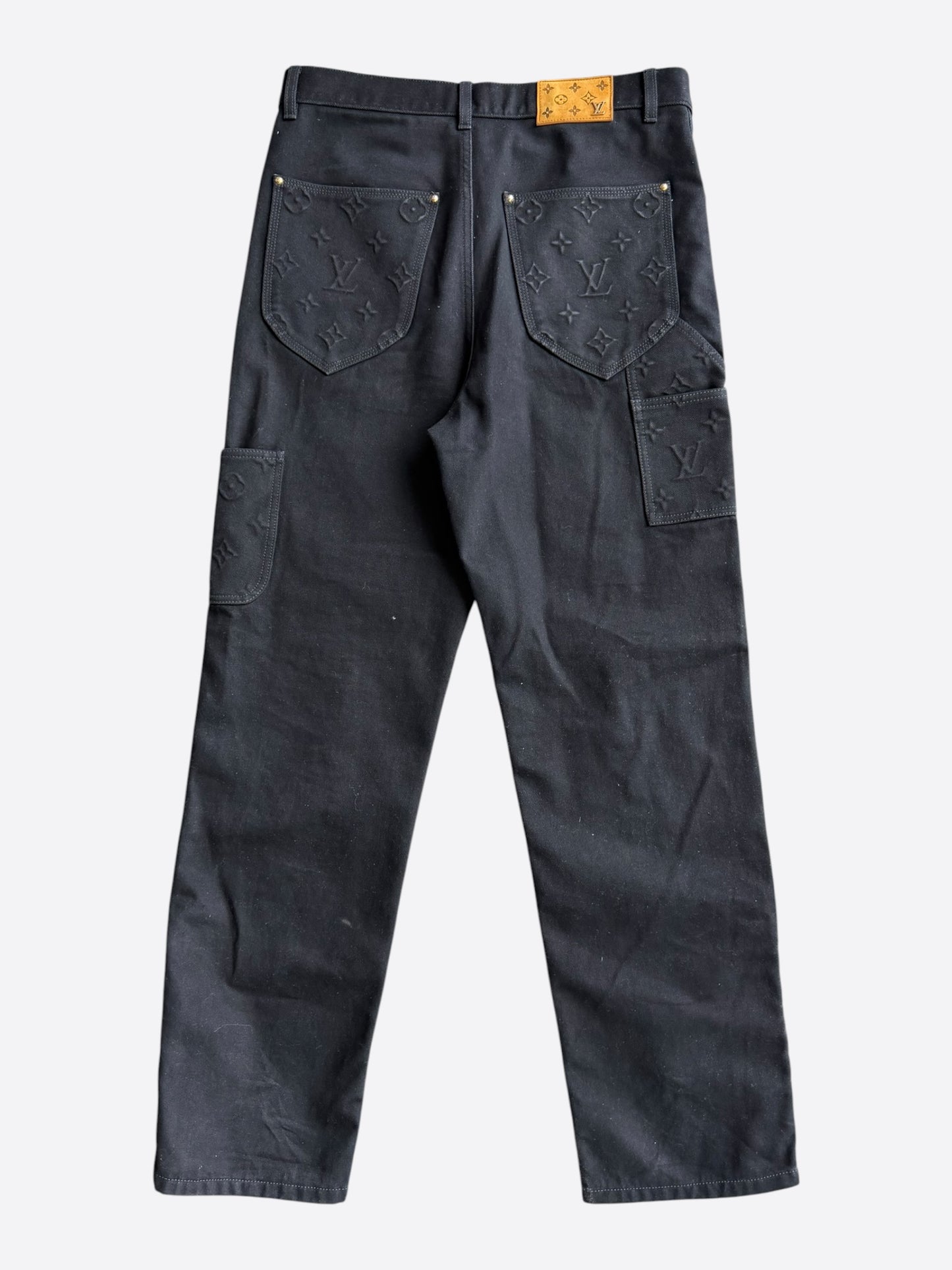 Louis Vuitton Black Monogram Carpenter Pants