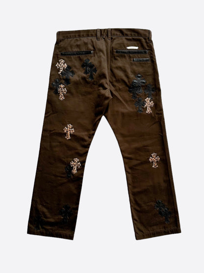 Chrome Hearts Brown Cross Patch Chino Pants