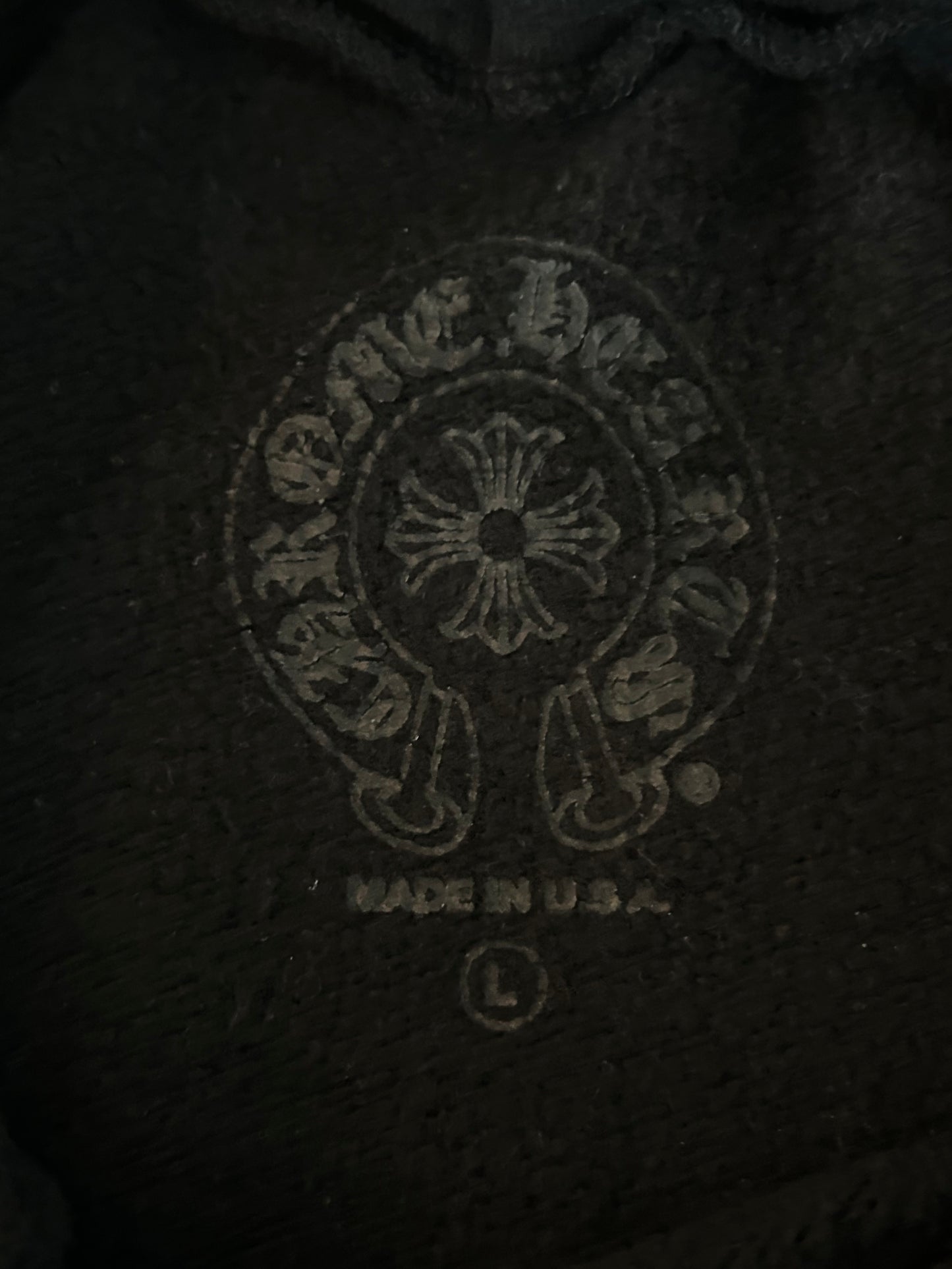 Chrome Hearts Black & White Eyechart Logos Hoodie