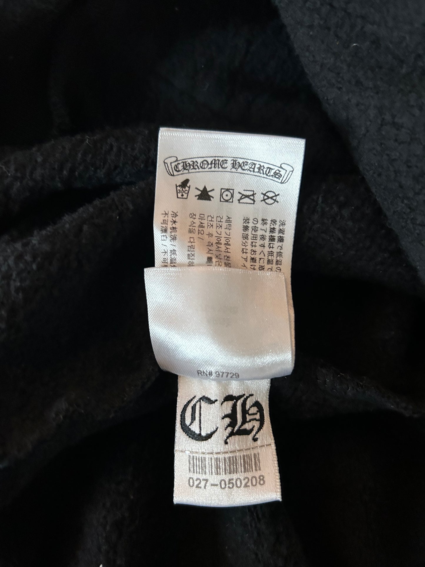 Chrome Hearts Black & White Eyechart Logos Hoodie