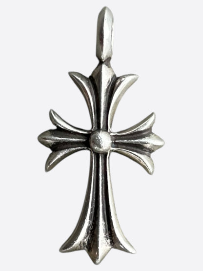 Chrome Hearts Silver & Diamond Tiny Cross Pendant