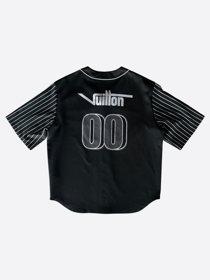Louis Vuitton Black & White Graphic Baseball Jersey
