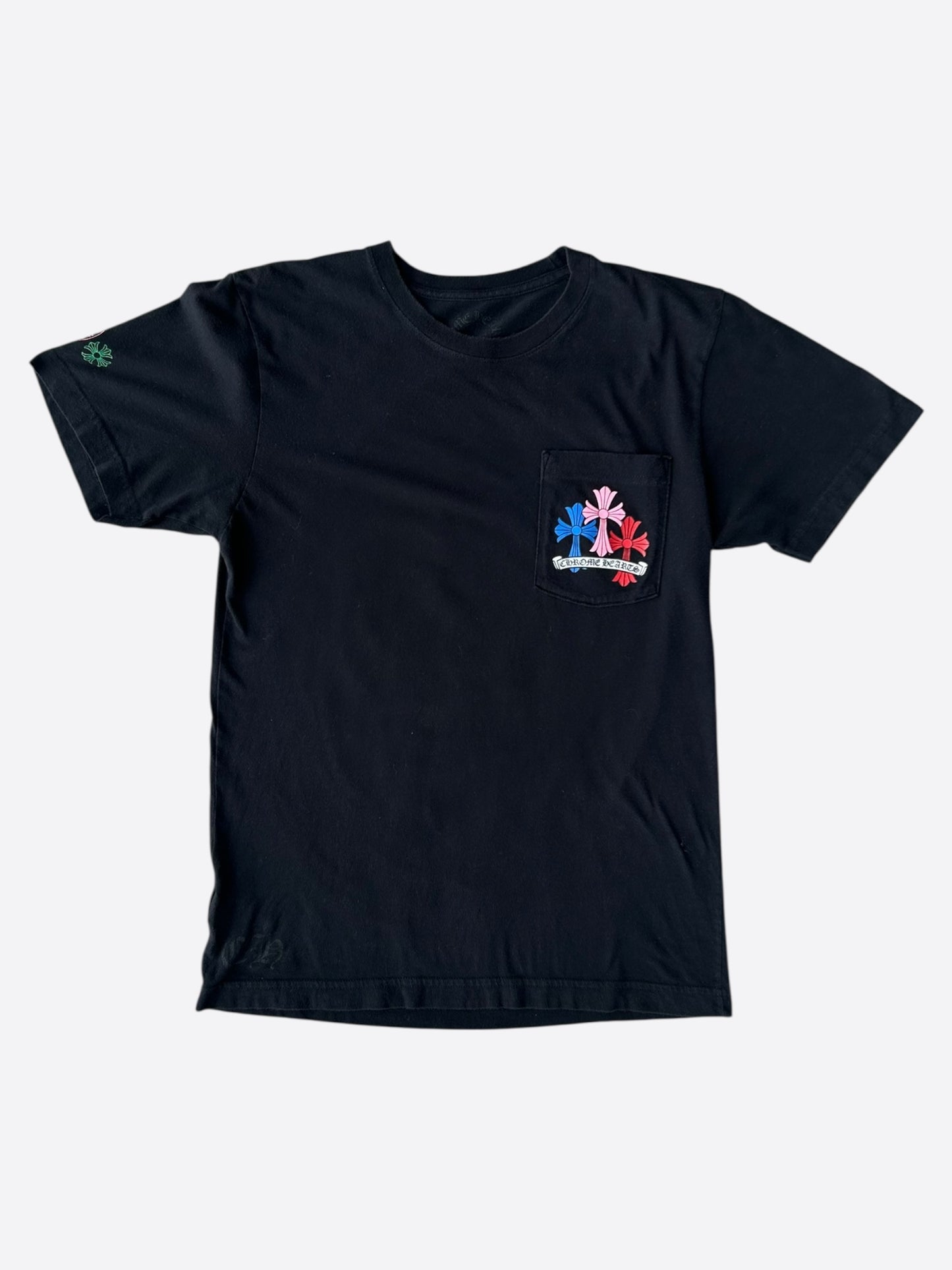 Chrome Hearts Black Multicolor Cross Logo T-Shirt
