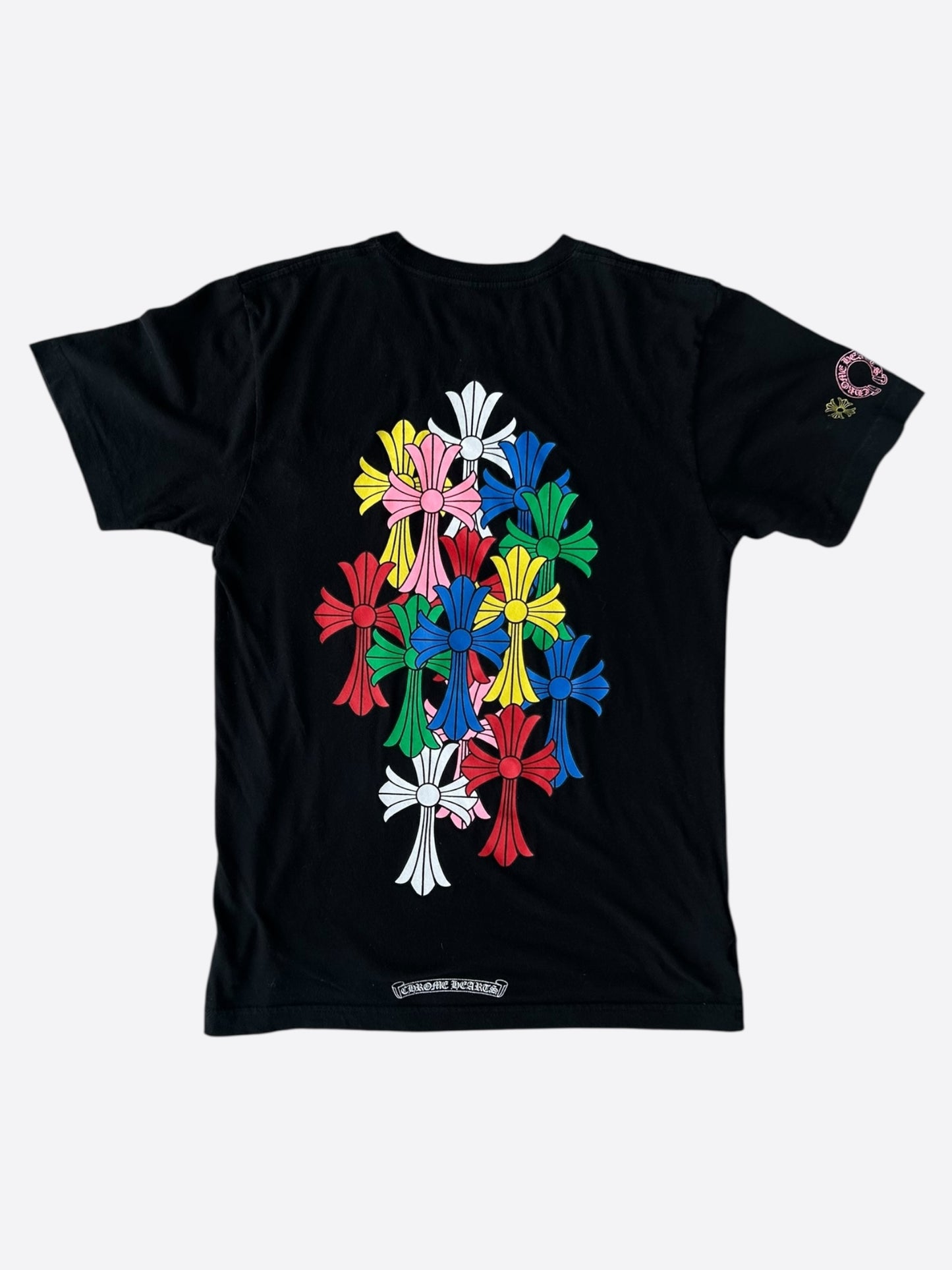Chrome Hearts Black Multicolor Cross Logo T-Shirt