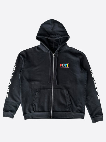 Chrome Hearts Black Multicolor Foti Zip Up Hoodie