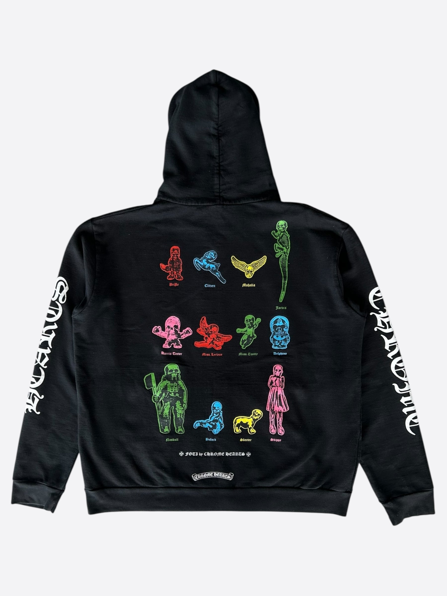 Chrome Hearts Black Multicolor Foti Zip Up Hoodie – Savonches