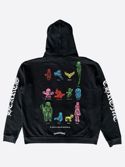 Chrome Hearts Black Multicolor Foti Zip Up Hoodie