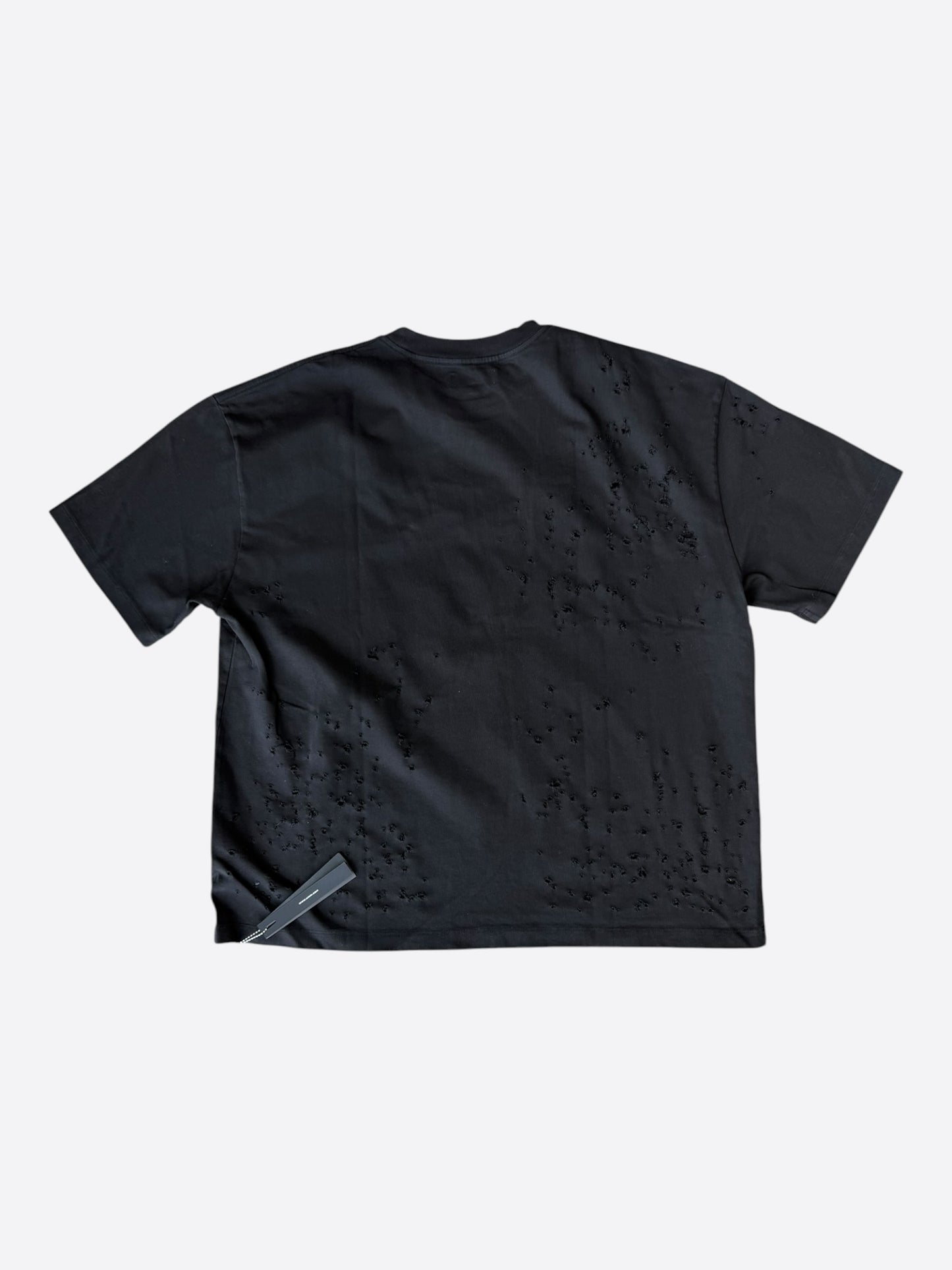 Amiri Black & White Hollywood Logo Shotgun T-Shirt