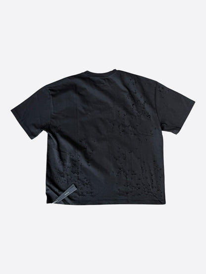 Amiri Black & White Hollywood Logo Shotgun T-Shirt