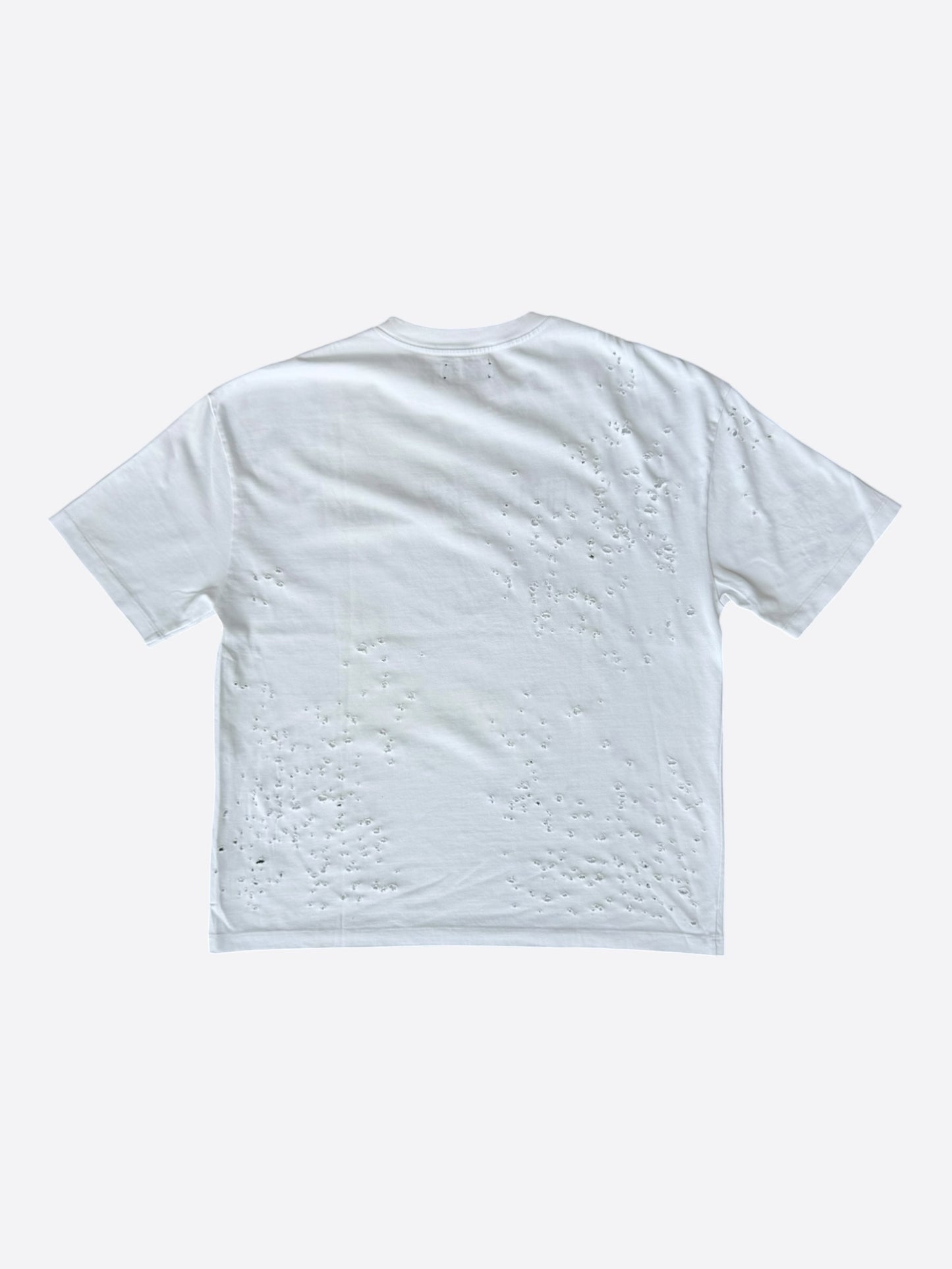 Amiri White & Black Hollywood Logo Shotgun T-Shirt
