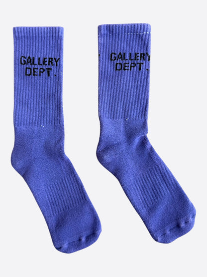 Gallery Dept Purple & Black Logo Socks