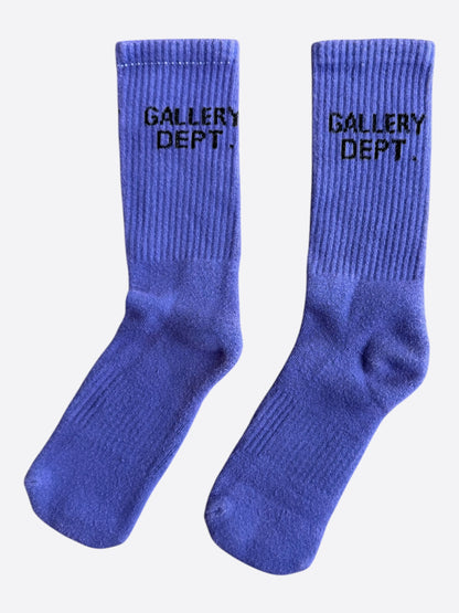 Gallery Dept Purple & Black Logo Socks