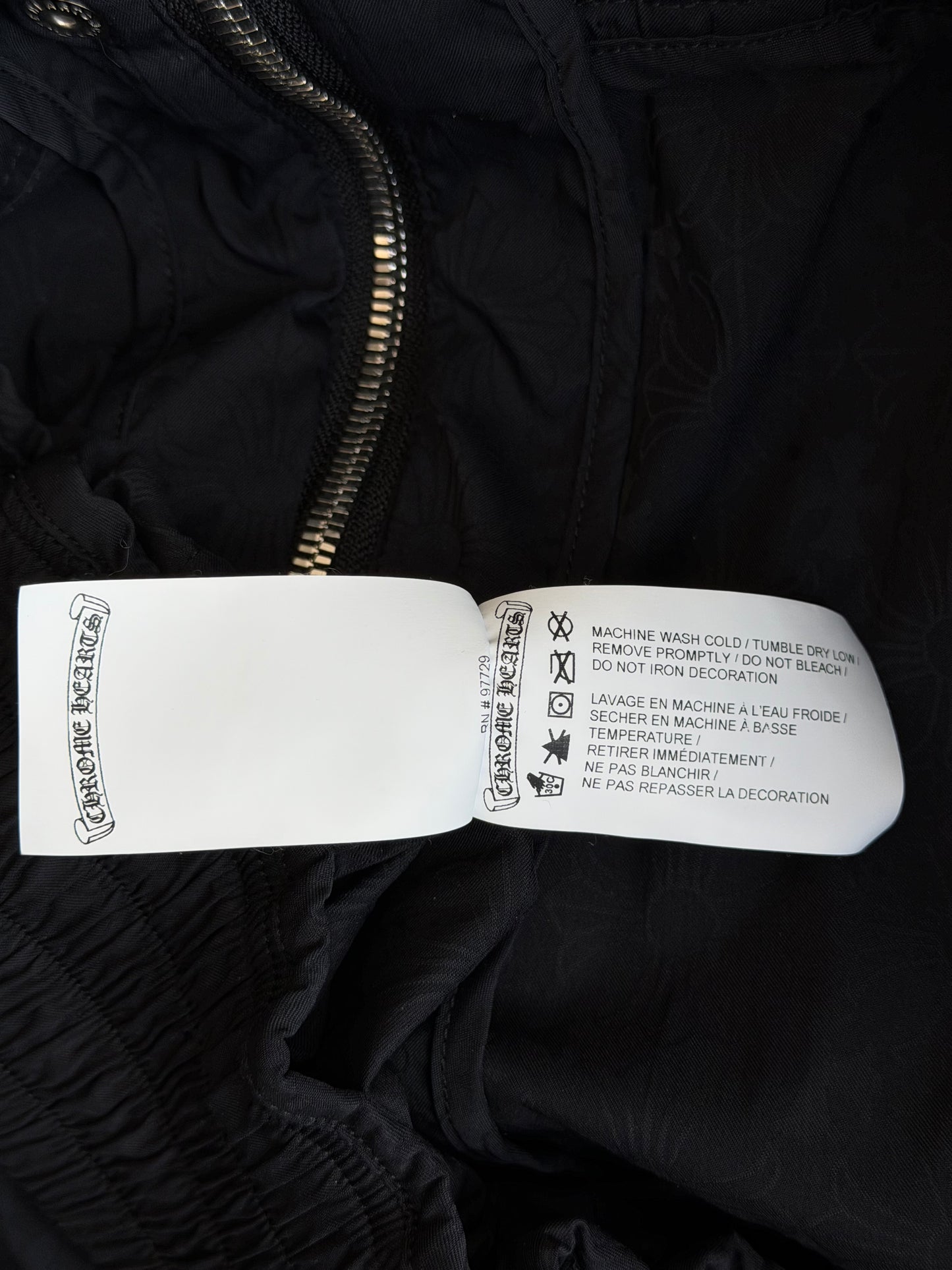 Chrome Hearts Black Cross Patch Jacquard Match Point Windbreaker