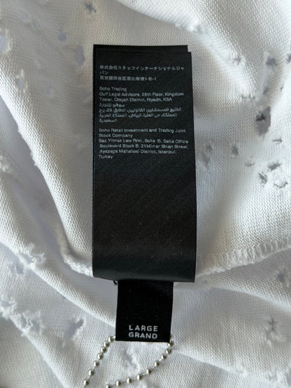 Amiri White & Black Hollywood Logo Shotgun T-Shirt