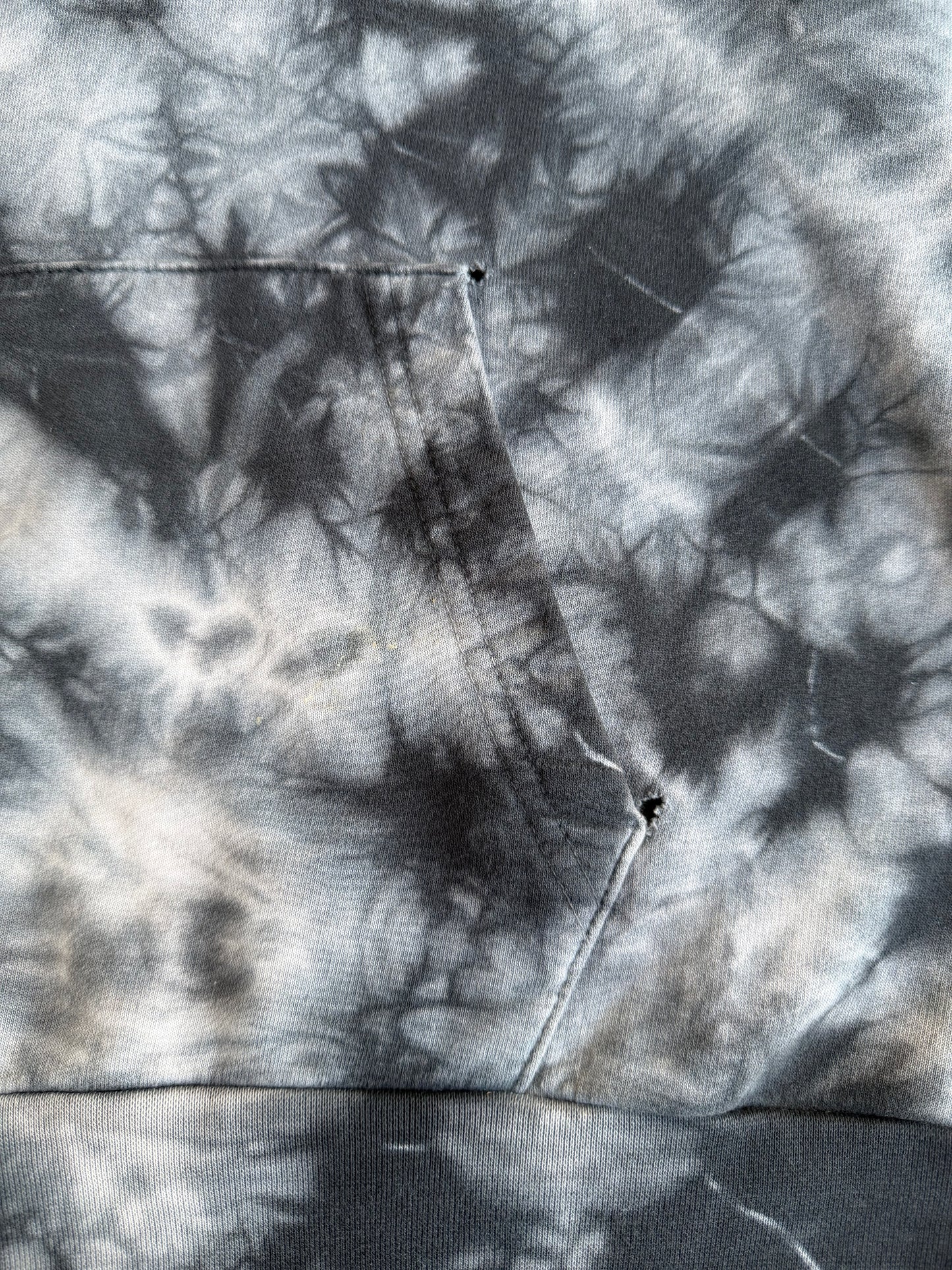 Chrome Hearts Black & White Tie-Dye Horseshoe Logo Hoodie