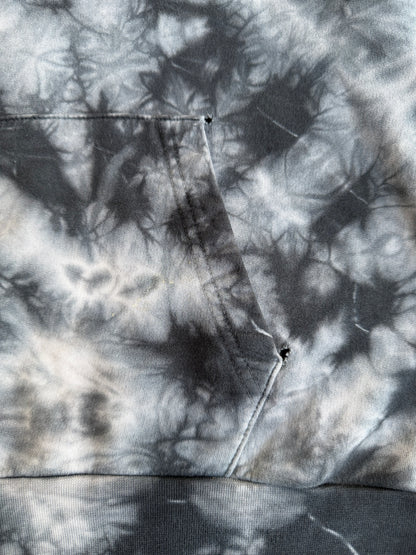 Chrome Hearts Black & White Tie-Dye Horseshoe Logo Hoodie