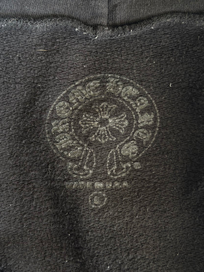 Chrome Hearts Black & White Las Vegas Horseshoe Logo Zip Up Hoodie
