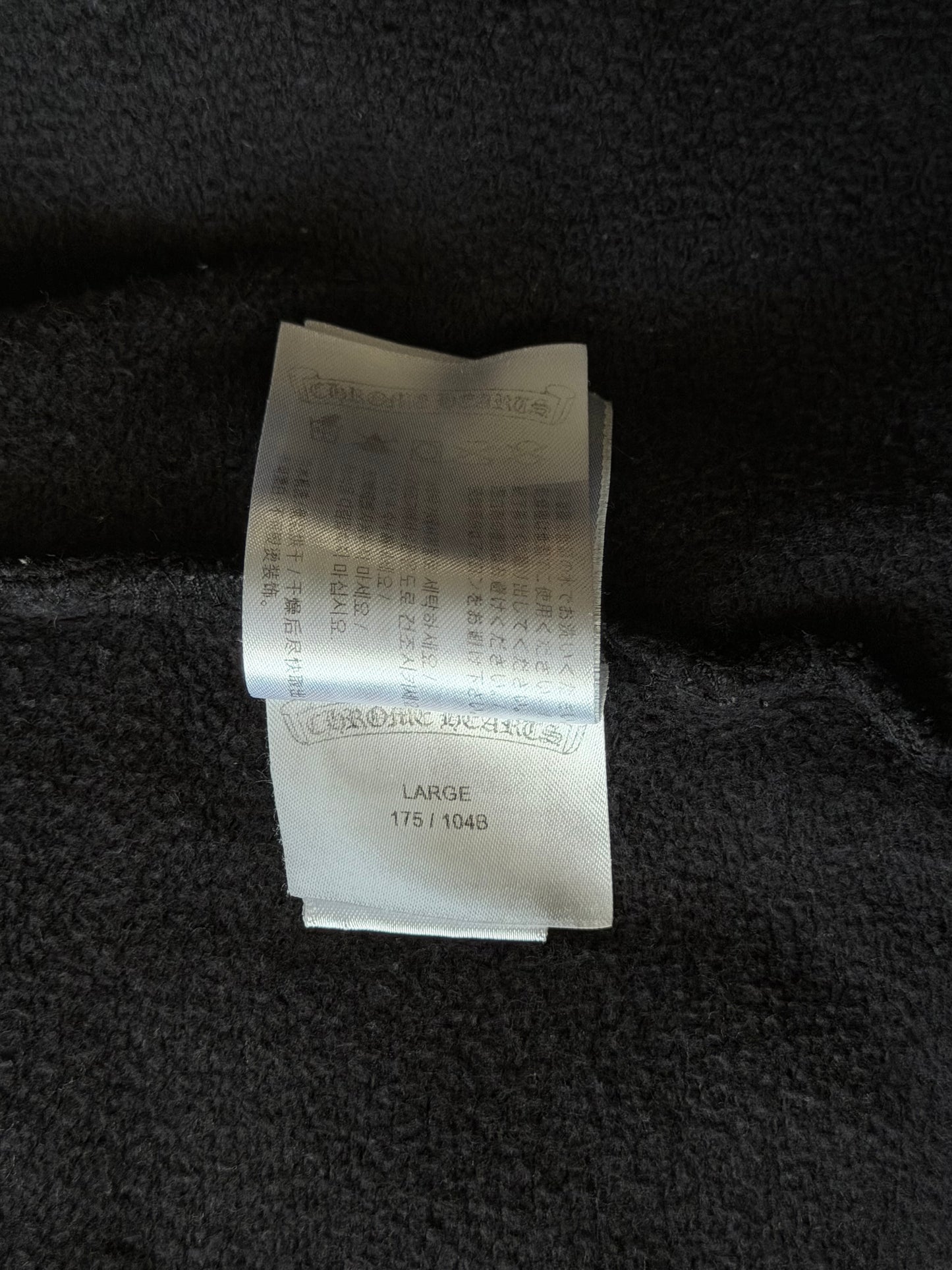 Chrome Hearts Black & White Las Vegas Horseshoe Logo Zip Up Hoodie