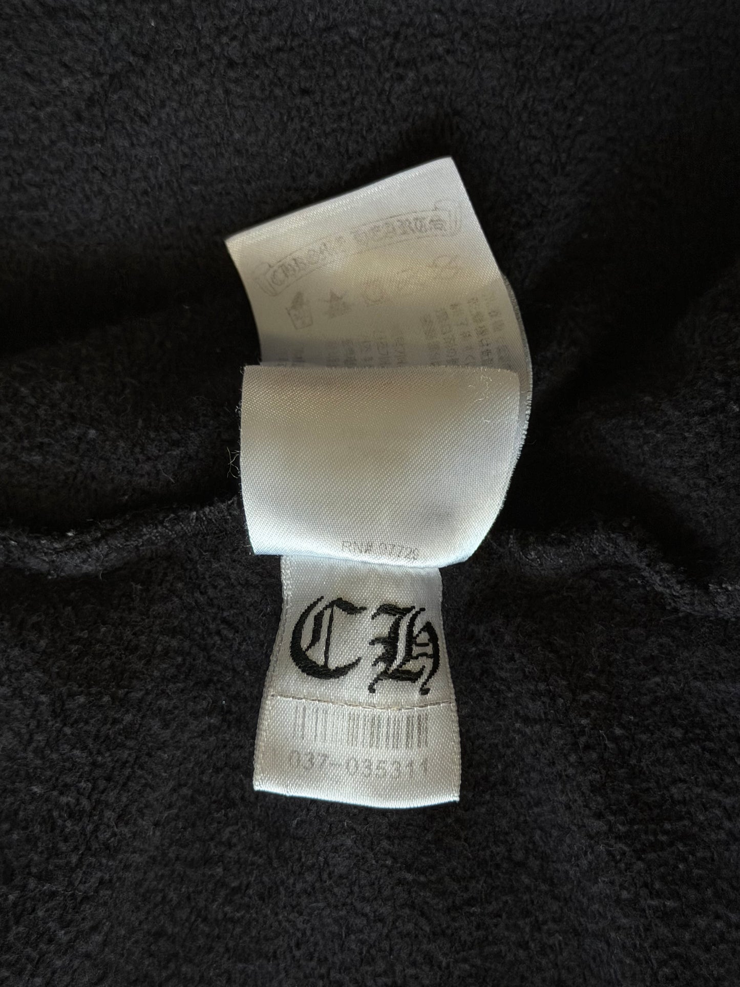 Chrome Hearts Black & White Las Vegas Horseshoe Logo Zip Up Hoodie