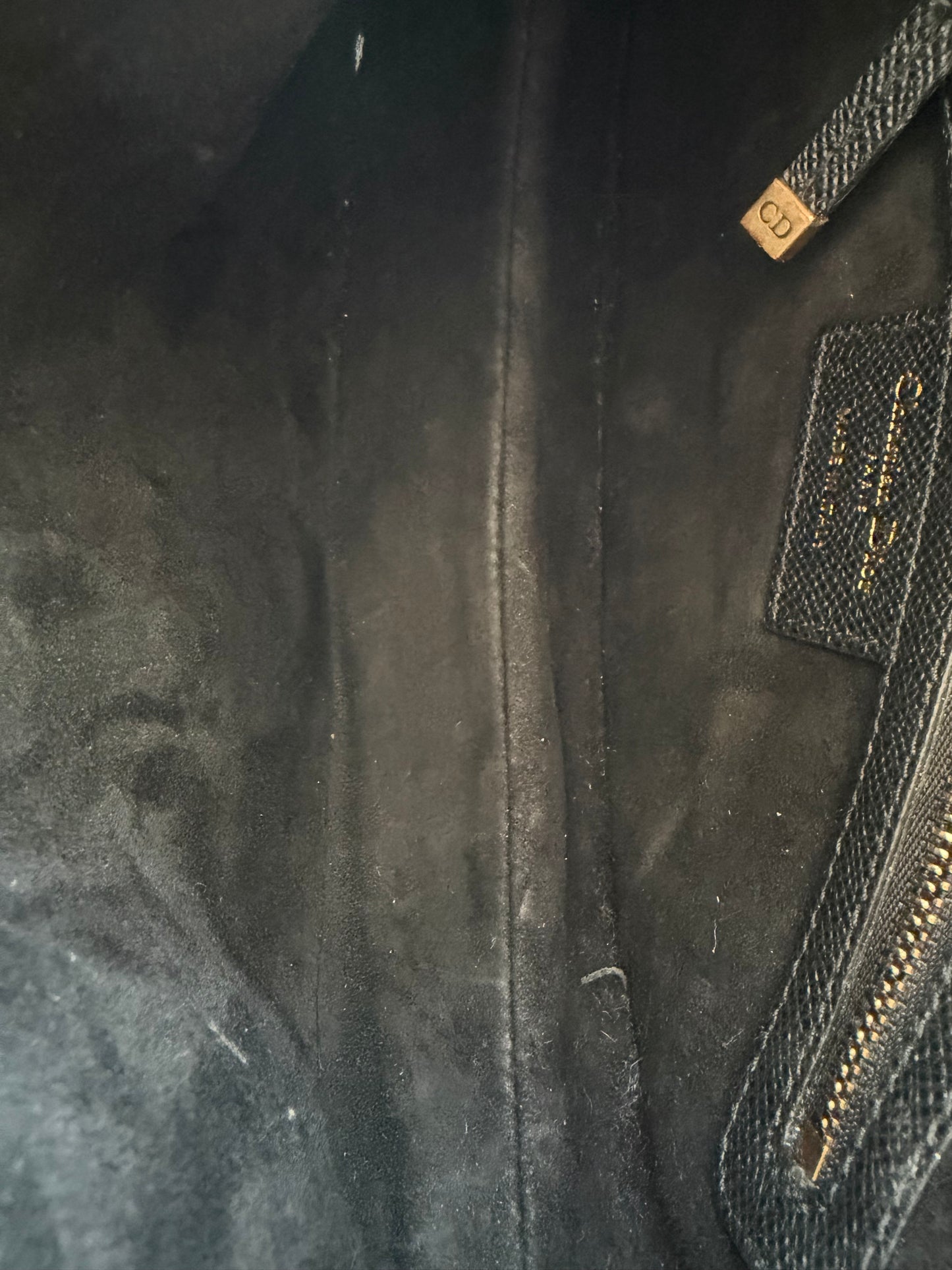Dior Black Leather Mini Saddle Bag