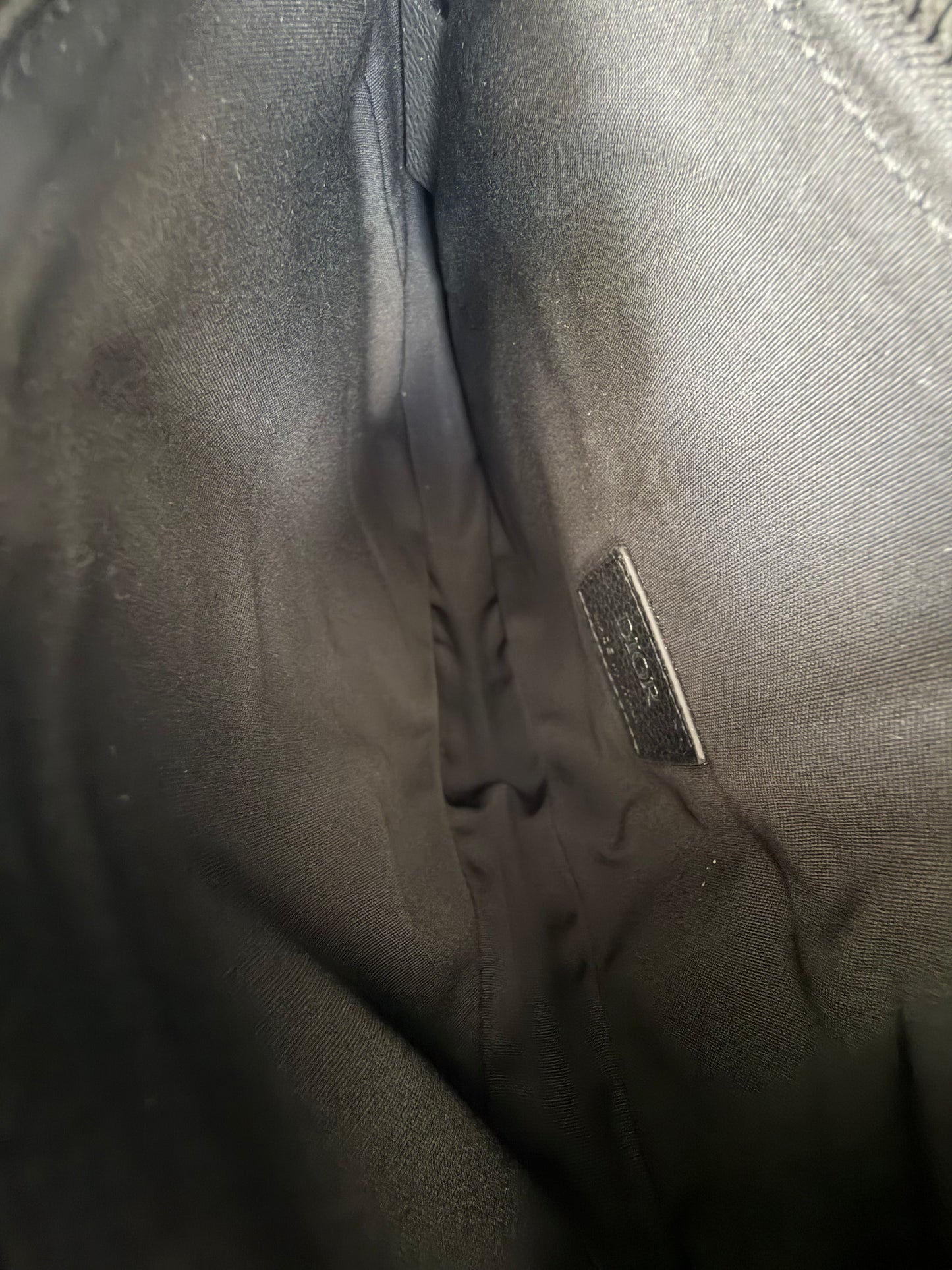 Dior Black Leather Saddle Bag
