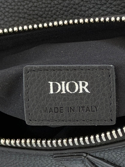 Dior Black Leather Saddle Bag
