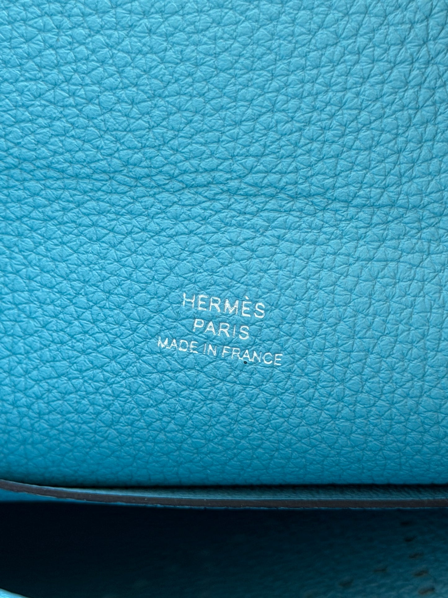 Hermes Blue Togo Videpoches Bag