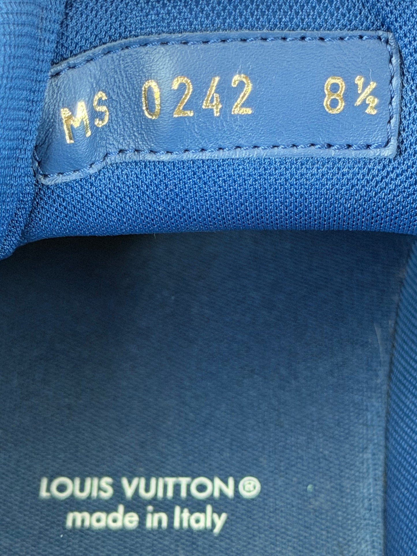 Louis Vuitton Blue & Grey EPI Leather Trainers