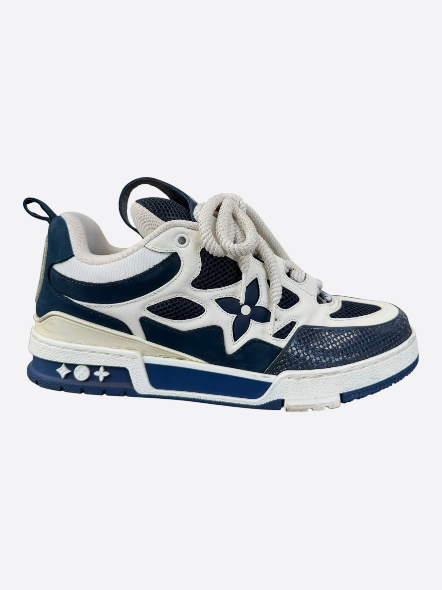 Louis Vuitton Navy & White Skate Trainers