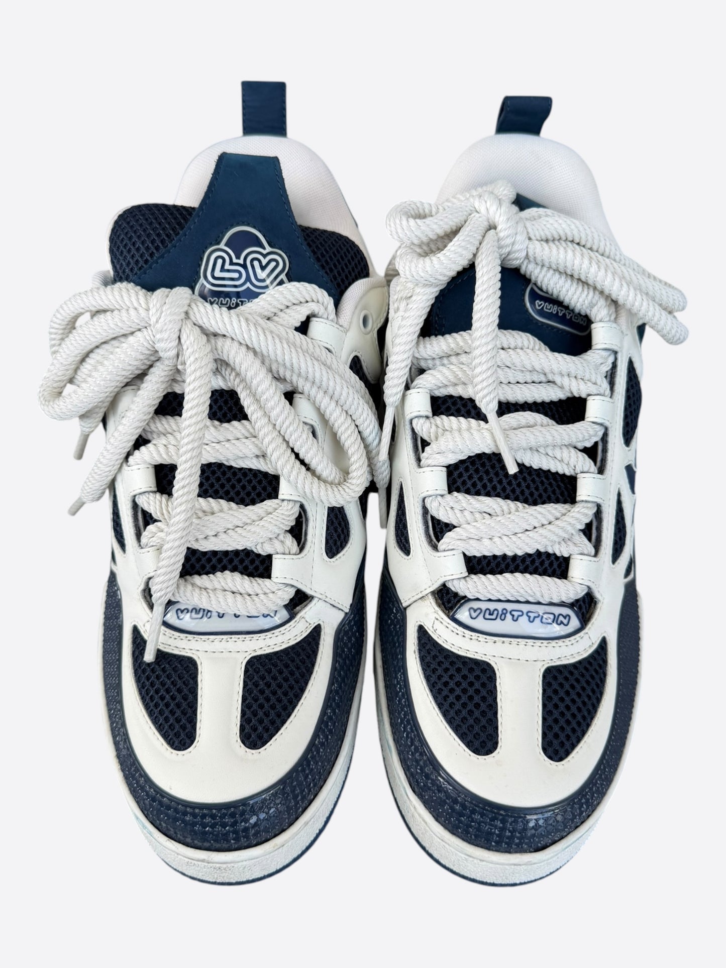 Louis Vuitton Navy & White Skate Trainers