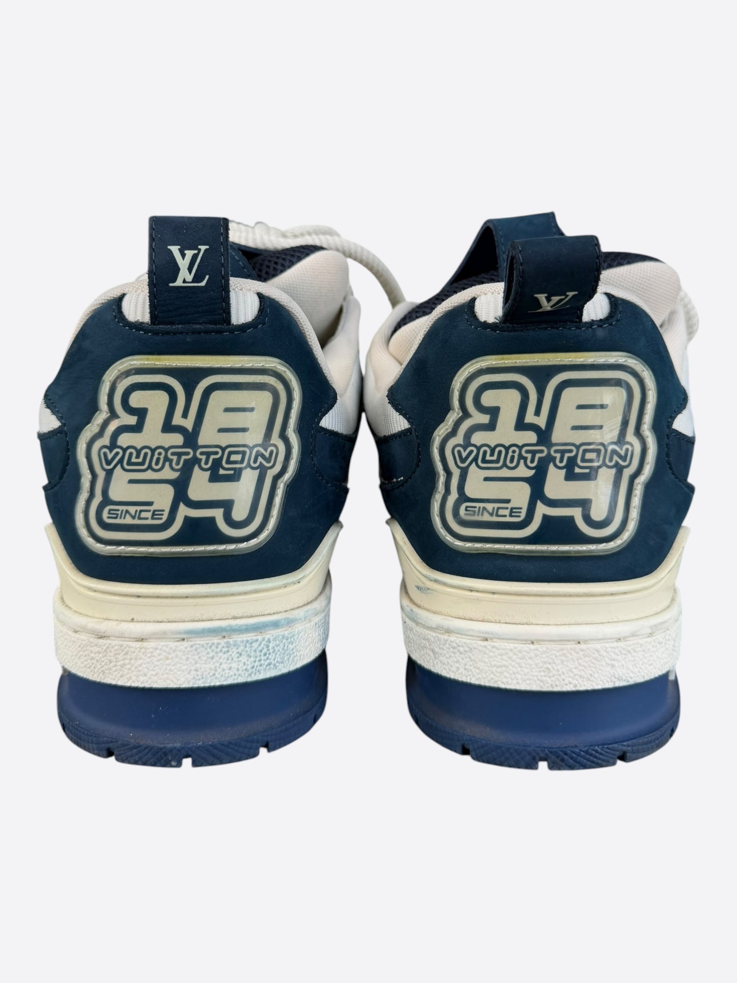 Louis Vuitton Navy & White Skate Trainers