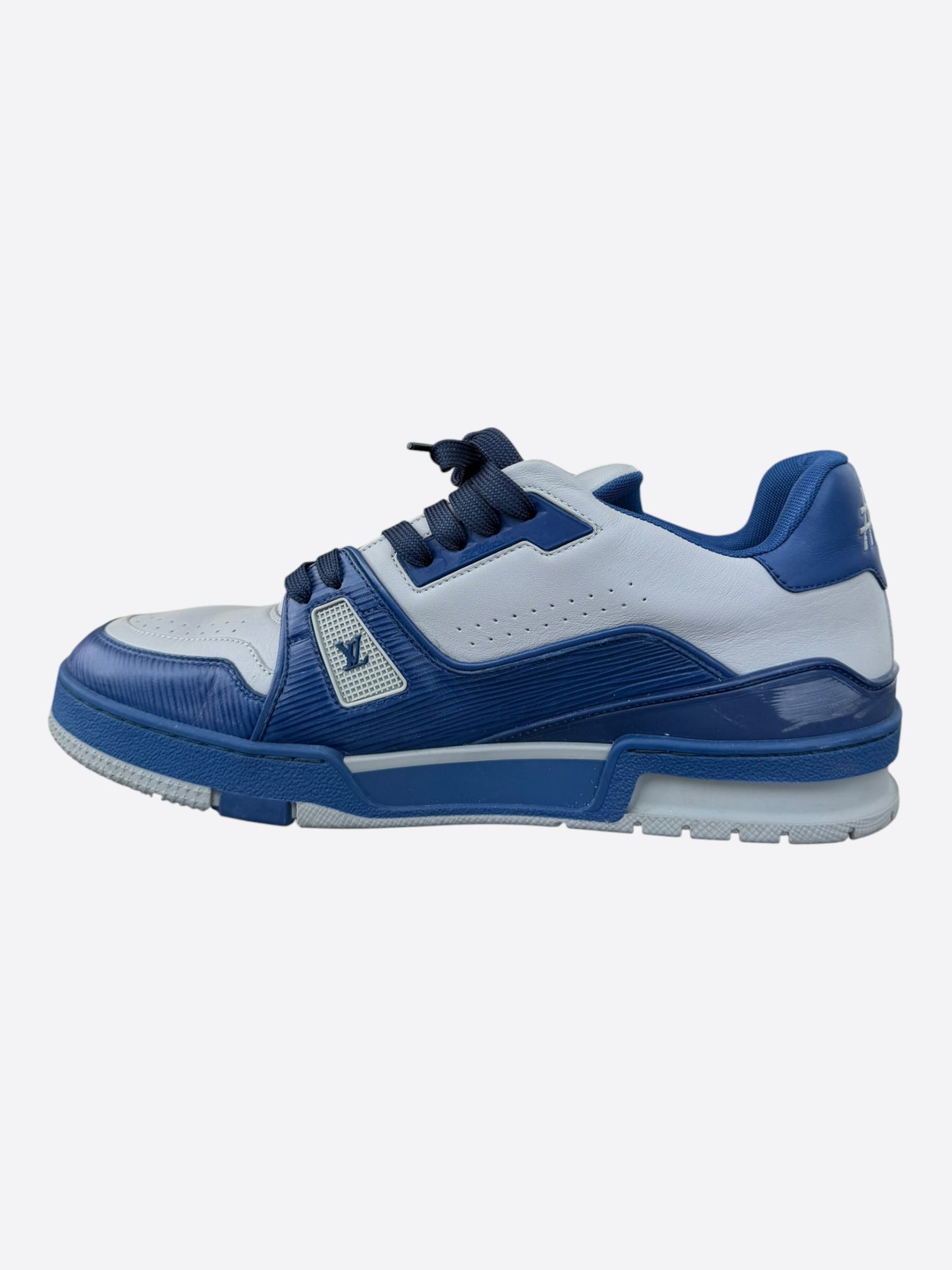 Louis Vuitton Blue & Grey EPI Leather Trainers
