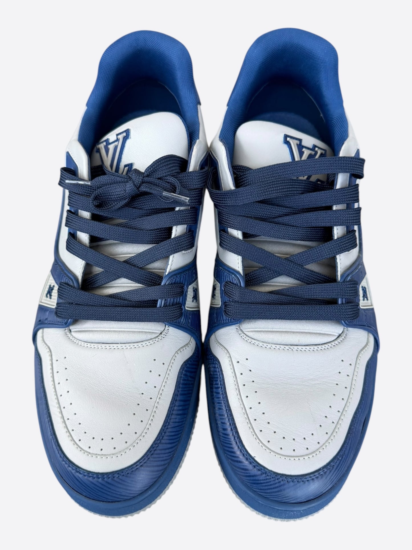 Louis Vuitton Blue & Grey EPI Leather Trainers