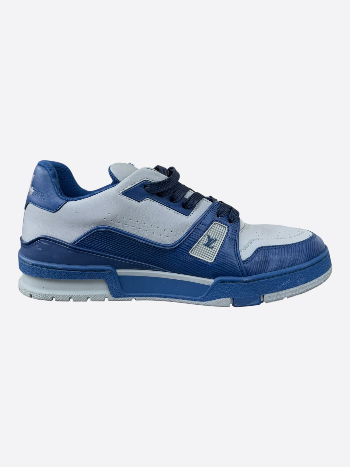 Louis Vuitton Blue & Grey EPI Leather Trainers