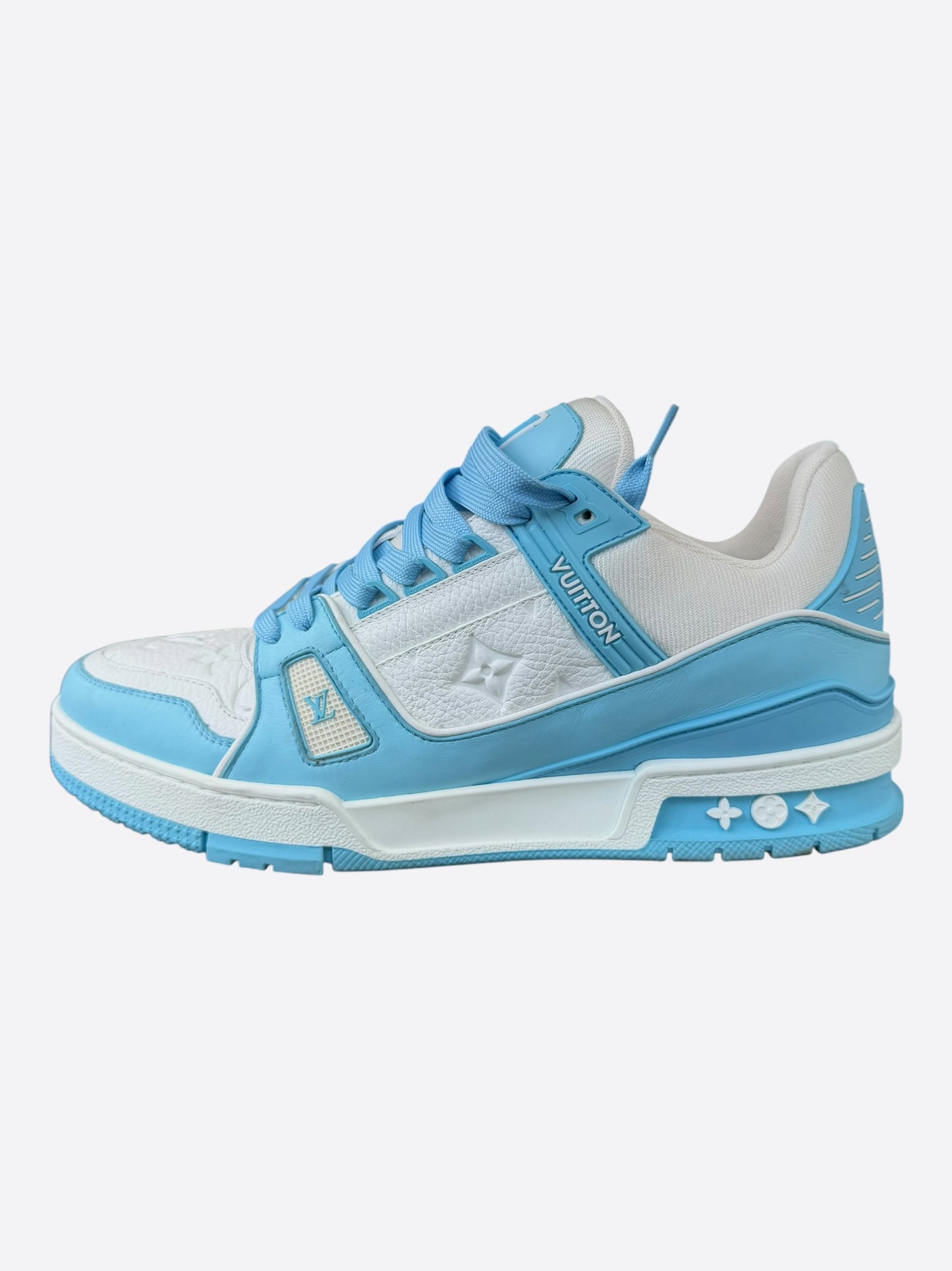 Louis Vuitton Blue & White Monogram Trainers