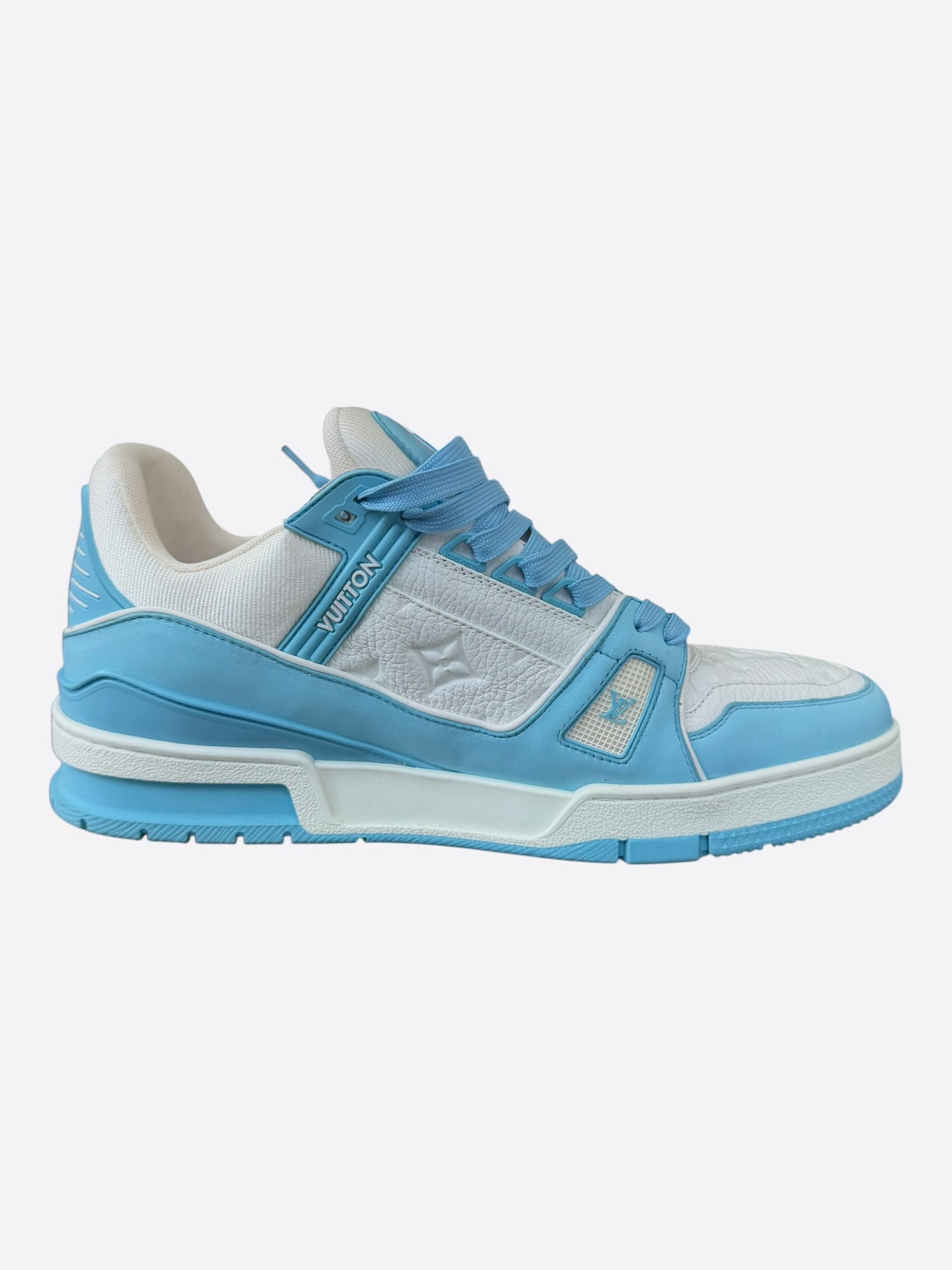 Louis Vuitton Blue & White Monogram Trainers