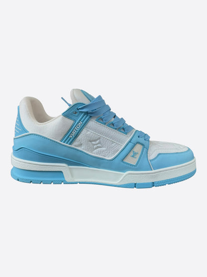 Louis Vuitton Blue & White Monogram Trainers