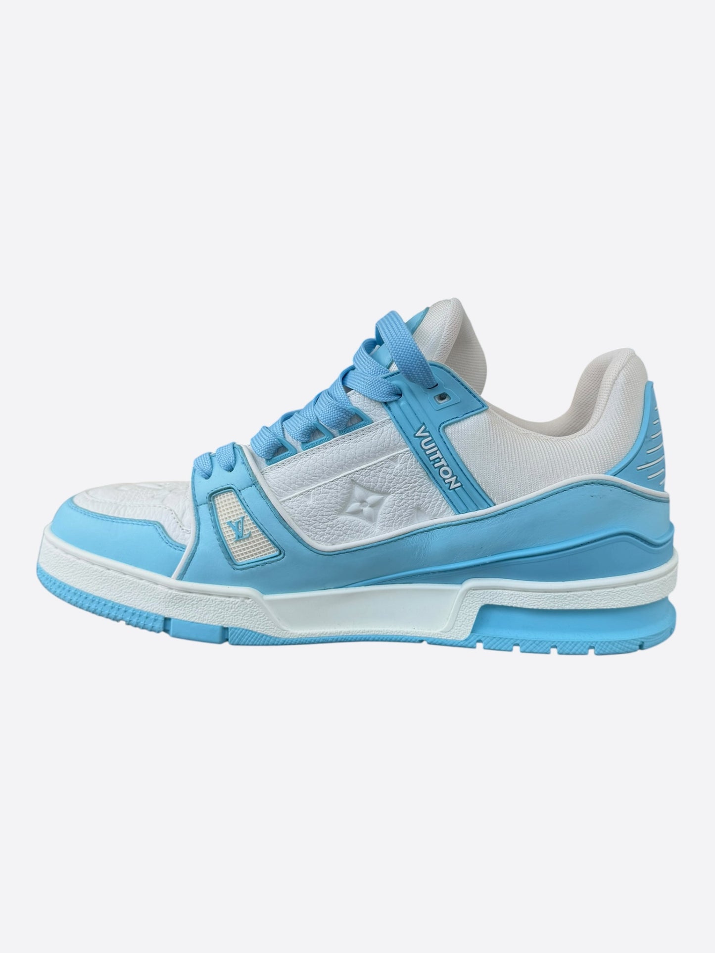 Louis Vuitton Blue & White Monogram Trainers