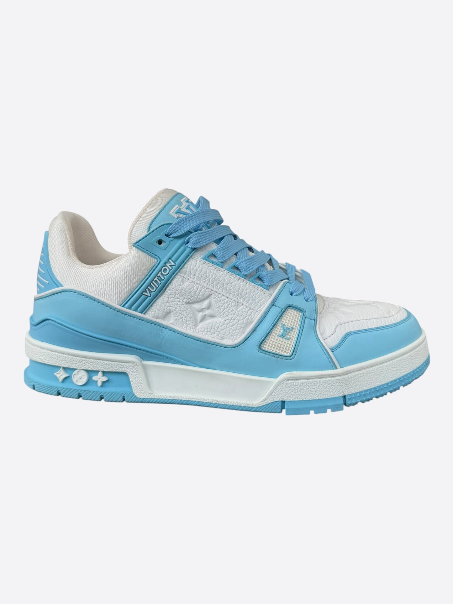 Louis Vuitton Blue & White Monogram Trainers