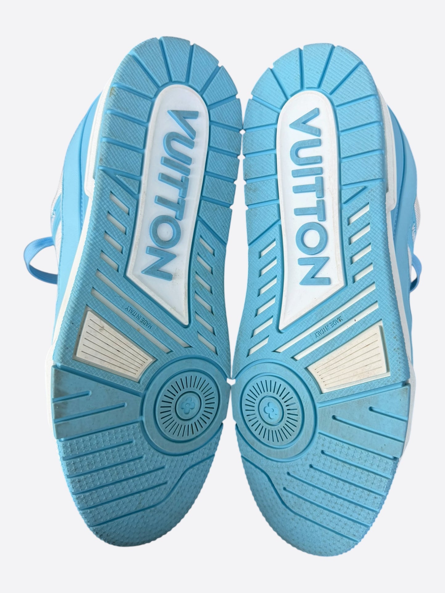 Louis Vuitton Blue & White Monogram Trainers