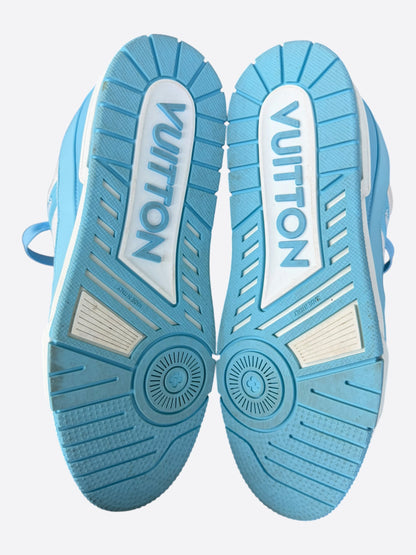 Louis Vuitton Blue & White Monogram Trainers
