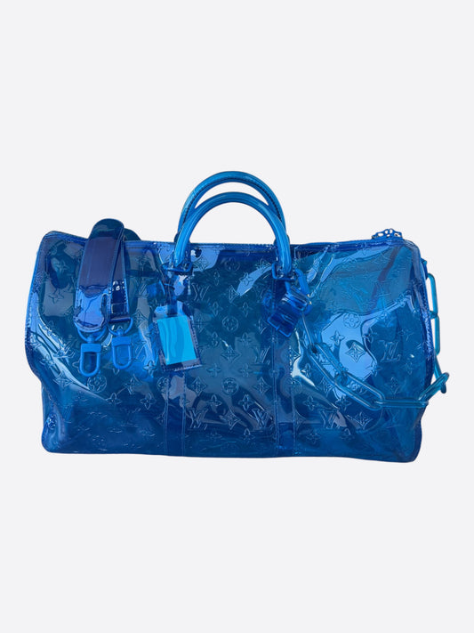 Louis Vuitton Blue Monogram Transparent Keepall 50