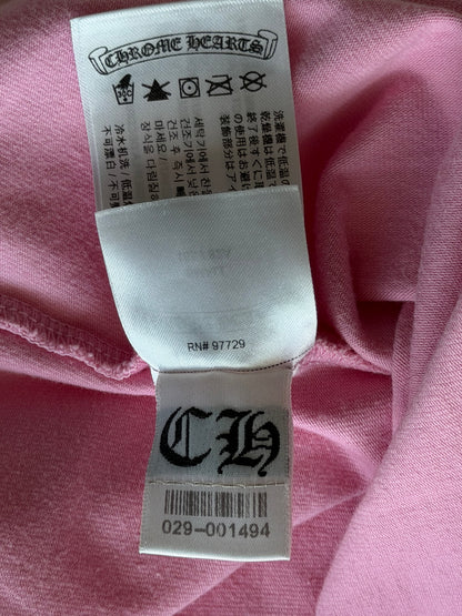 Chrome Hearts Matty Boy Pink Flame Women's Longsleeve Crop Top
