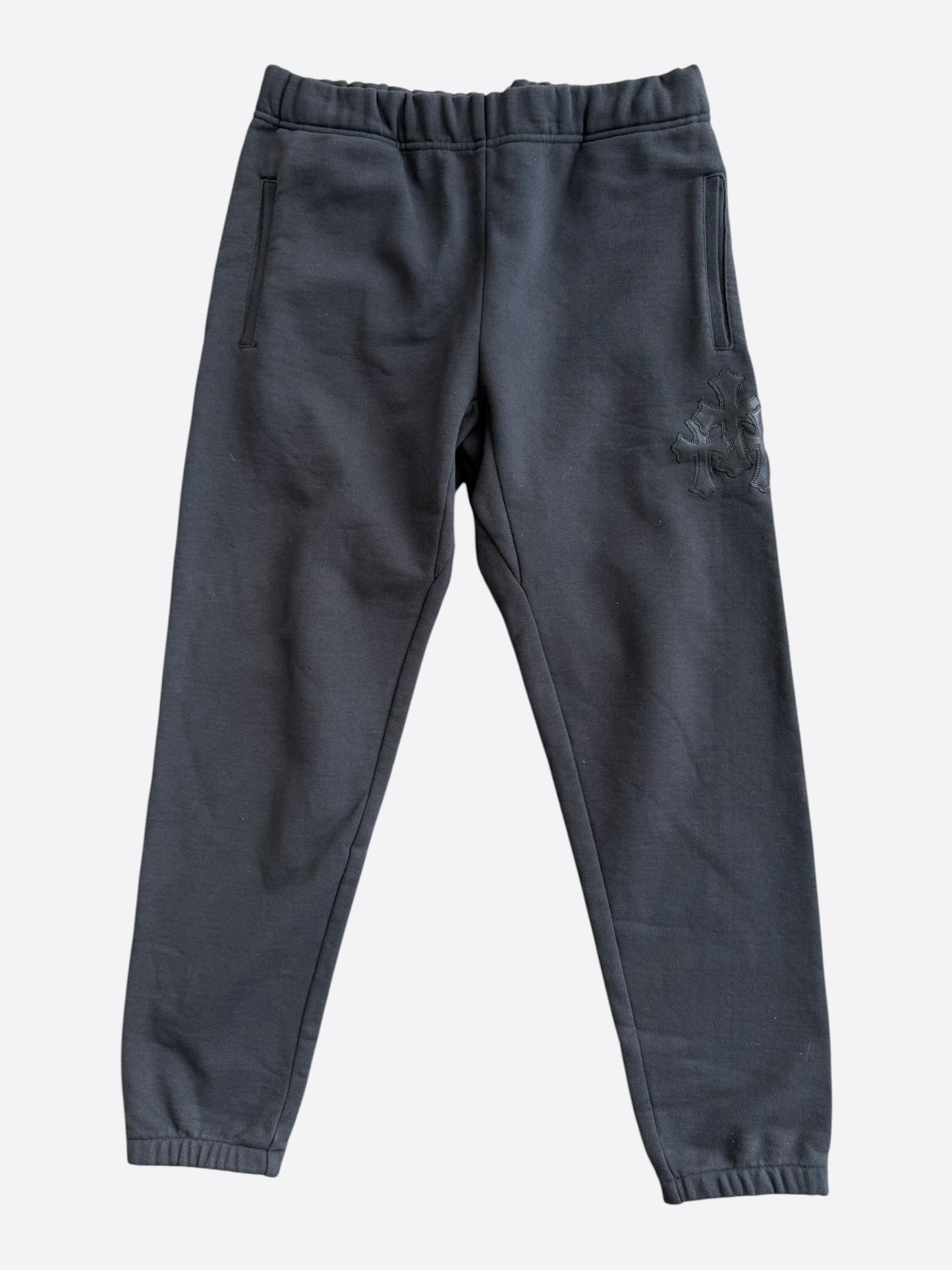 Chrome Hearts Black Triple Cross Patch Paper Jam Sweatpants