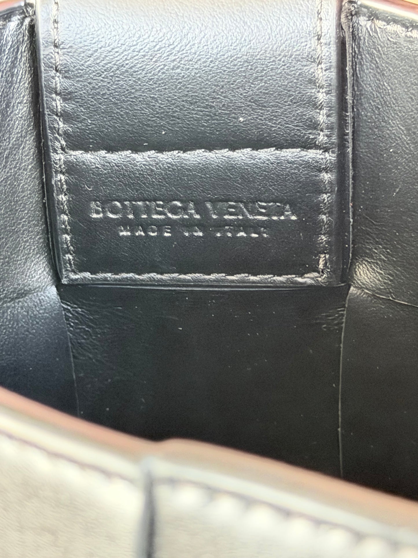 Bottega Veneta Black Leather Cassette Phone Holder