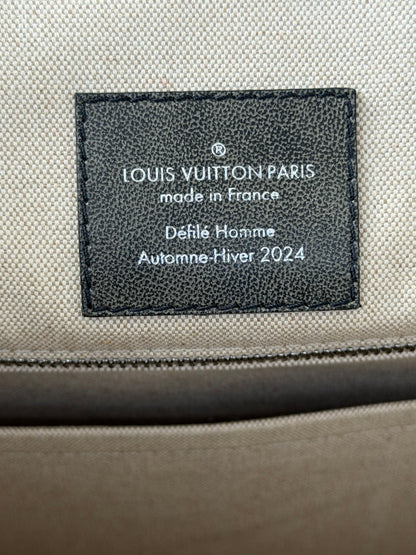 Louis Vuitton Black Brushed Monogram Christopher MM Backpack