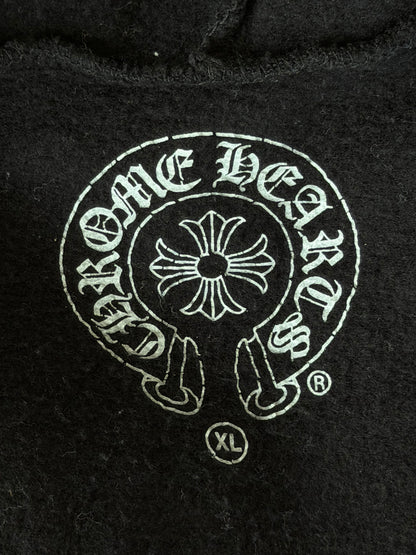 Chrome Hearts Black & White Eyechart Zip Up Hoodie