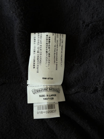 Chrome Hearts Black & White Eyechart Zip Up Hoodie