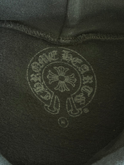 Chrome Hearts Black & White Scroll Logo Hoodie